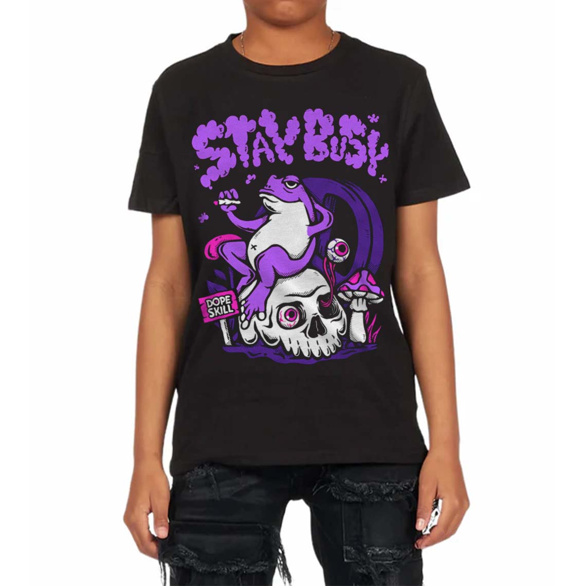 PURPLE Collection superstreetwear Toddler Kids T-shirt Stay Busy Graphic
