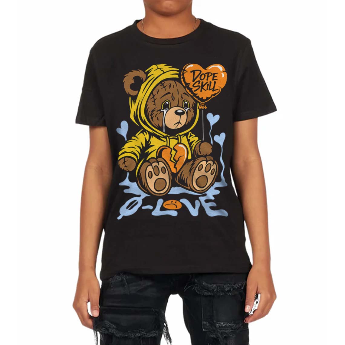 Yellow Ochre 6s superstreetwear Toddler Kids T-shirt Broken Bear Graphic