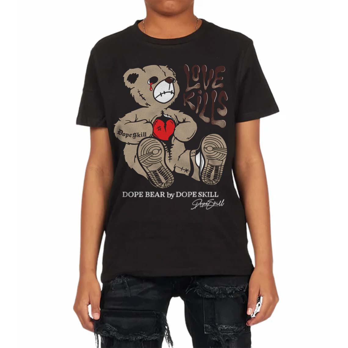 Latte 1s superstreetwear Toddler Kids T-shirt Love Kills Graphic