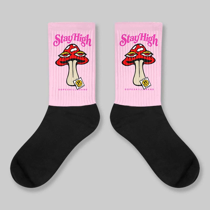 Pink Collection superstreetwear Sublimated Socks Stay High Graphic