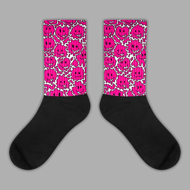 Fierce Pink 1s superstreetwear Sublimated Socks Slime Graphic