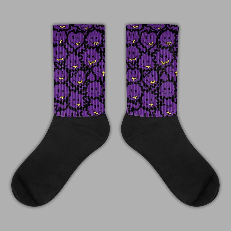 Field Purple 12s superstreetwear Sublimated Socks Slime Graphic