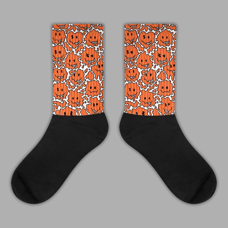 Georgia Peach 3s superstreetwear Sublimated Socks Slime Graphic