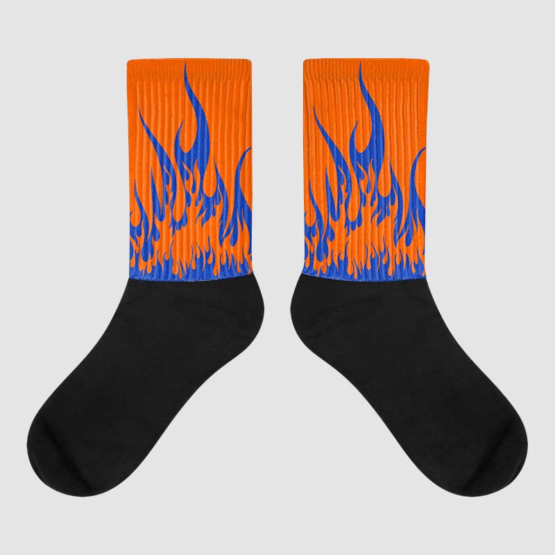 Dunk Low Futura Orange Blaze superstreetwear Sublimated Socks FIRE Graphic