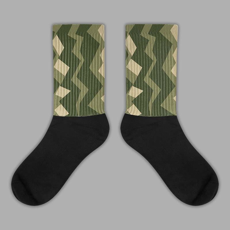 Olive Collection superstreetwear Sublimated Socks ZicZac Graphic