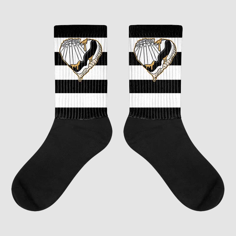 Gratitude 11s superstreetwear Sublimated Socks Horizontal Stripes Graphic