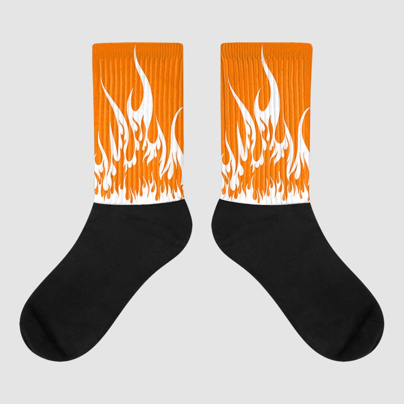 Dunk Low Magma Orange superstreetwear Sublimated Socks FIRE Graphic