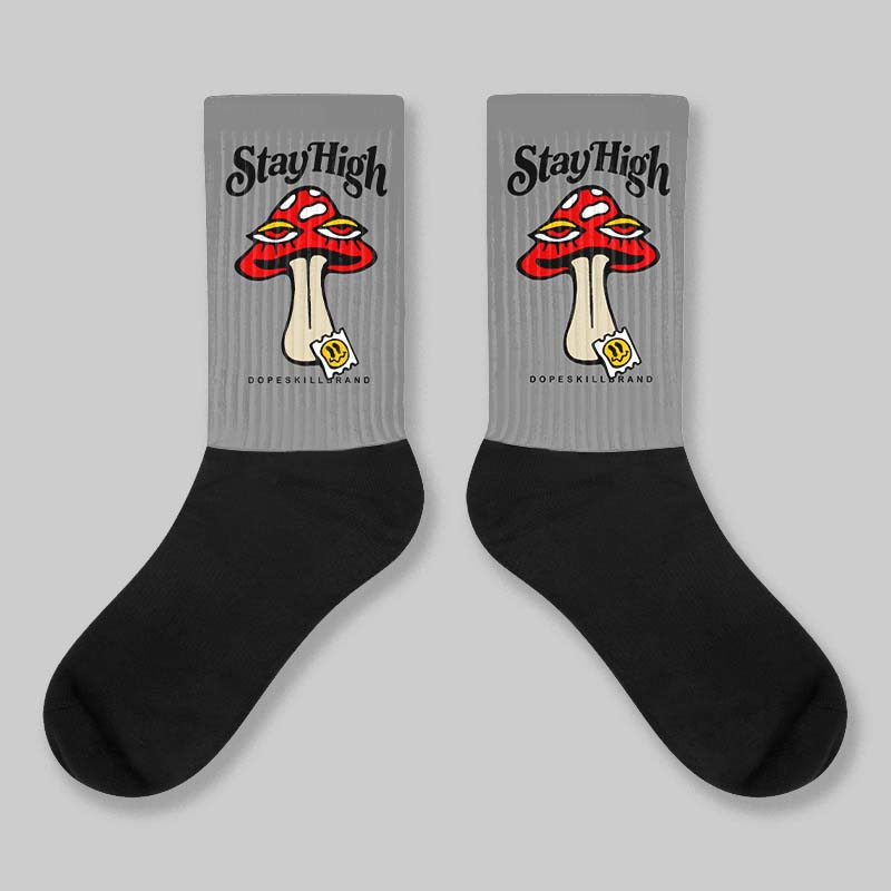 Grey Collection superstreetwear Sublimated Socks Stay High Graphic