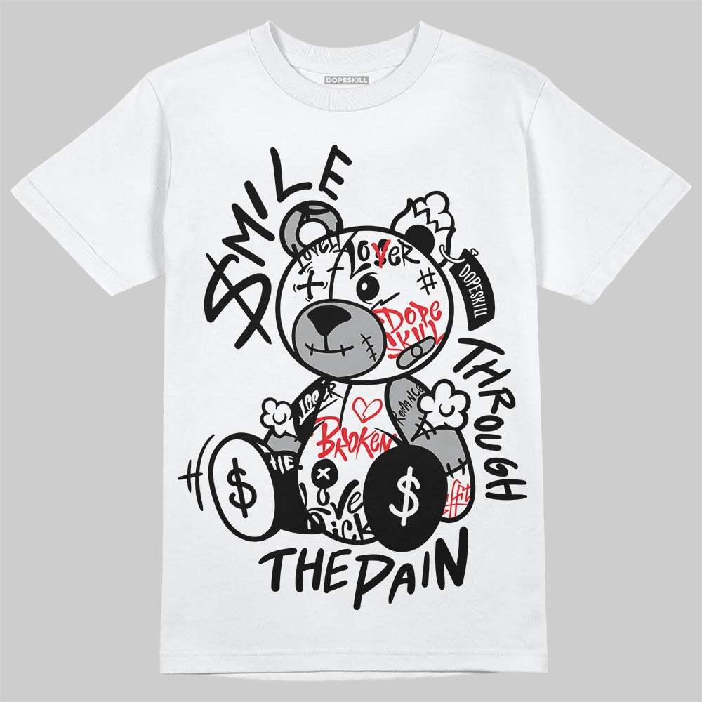 White Thunder 4s superstreetwear T-Shirt Smile Through The Pain Graphic