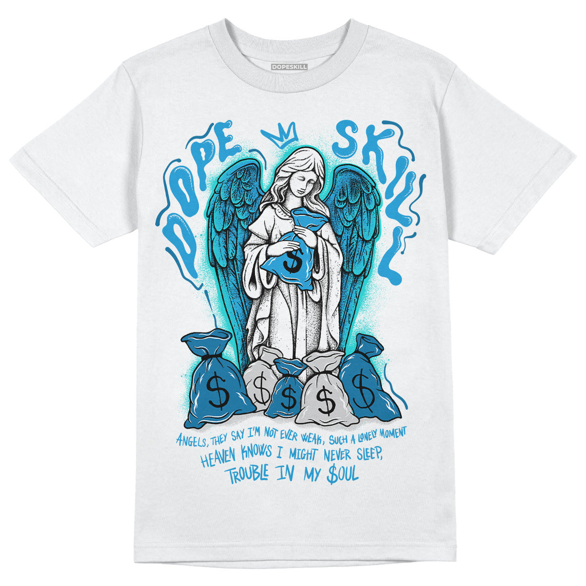 Military Blue 4s superstreetwear T-Shirt Angels Graphic