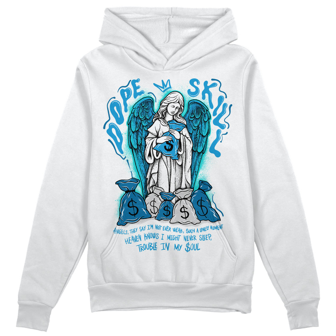 Military Blue 4s superstreetwear Hoodie Sweatshirt Angels Graphic
