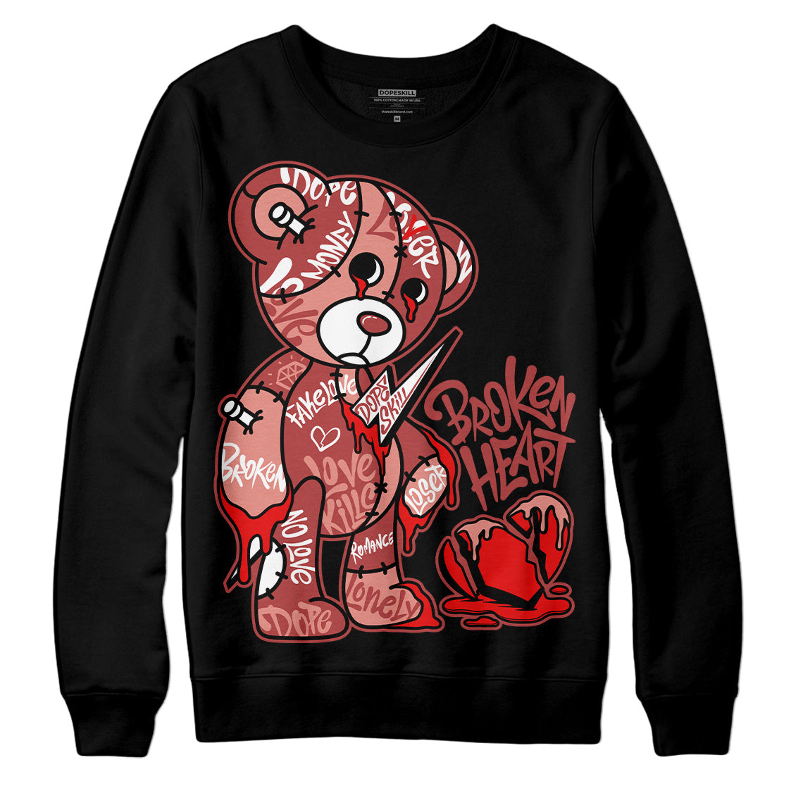 Dune Red 13s superstreetwear Sweatshirt Broken Heart Graphic