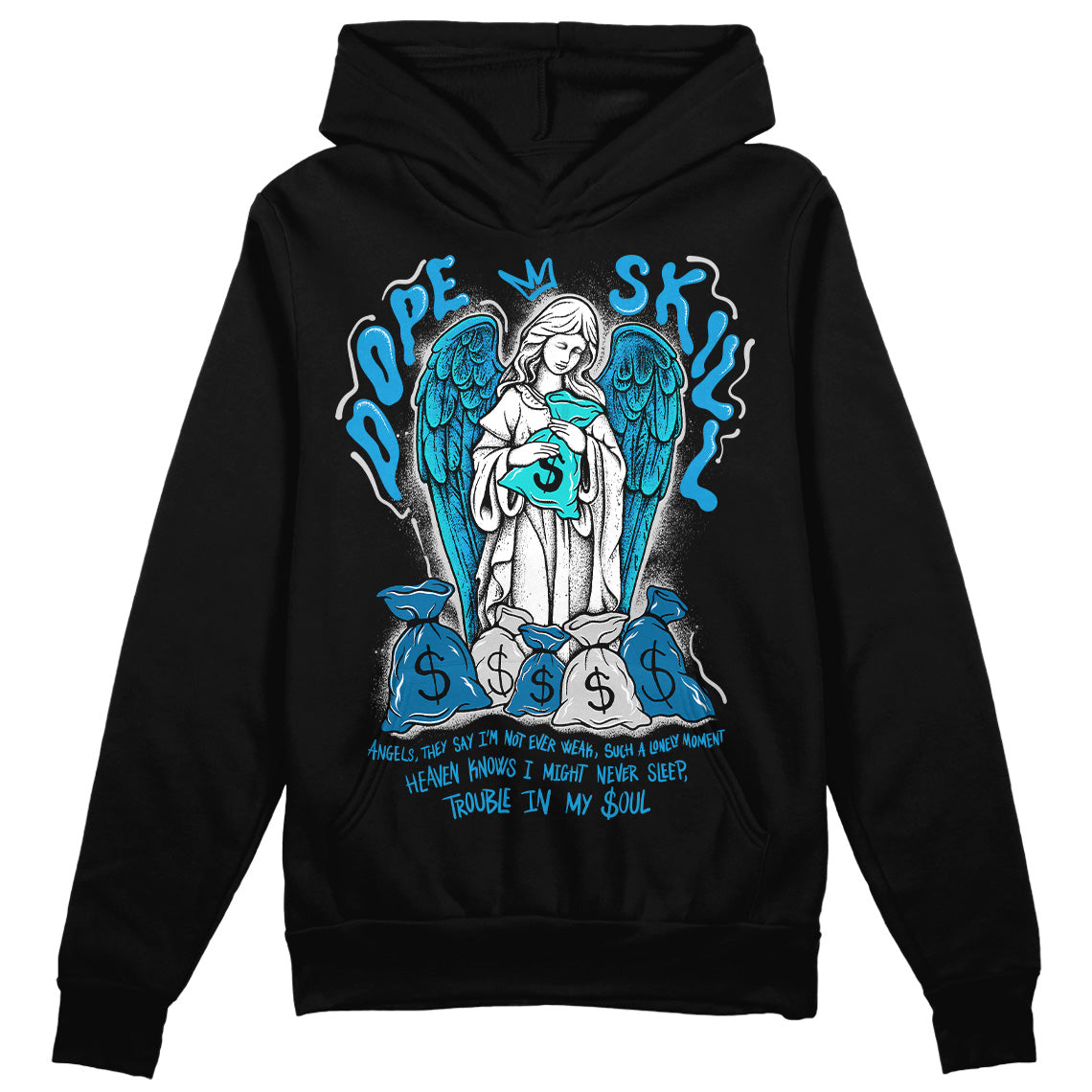 Military Blue 4s superstreetwear Hoodie Sweatshirt Angels Graphic
