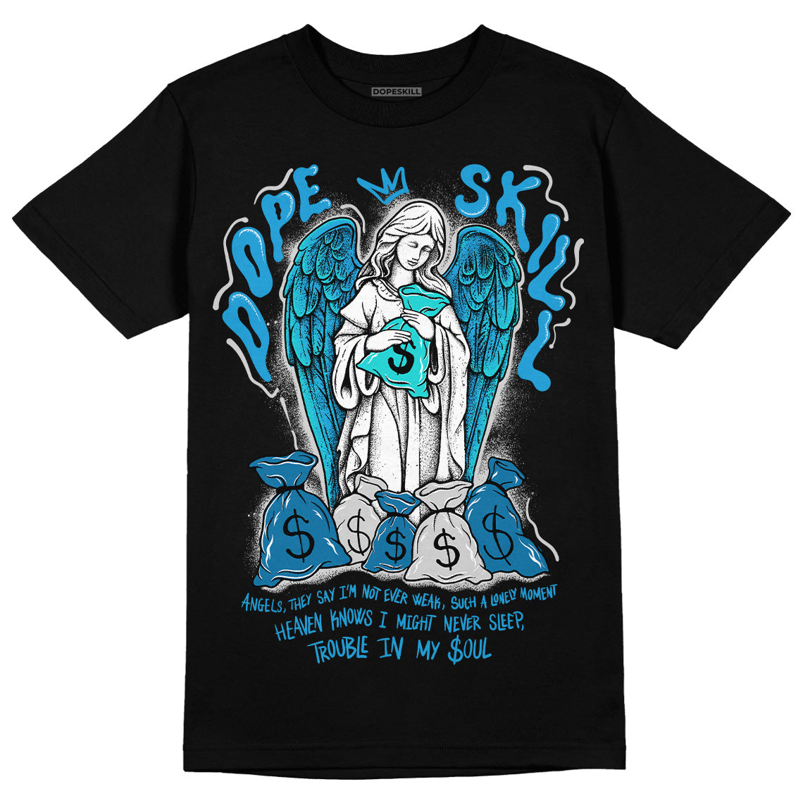 Military Blue 4s superstreetwear T-Shirt Angels Graphic