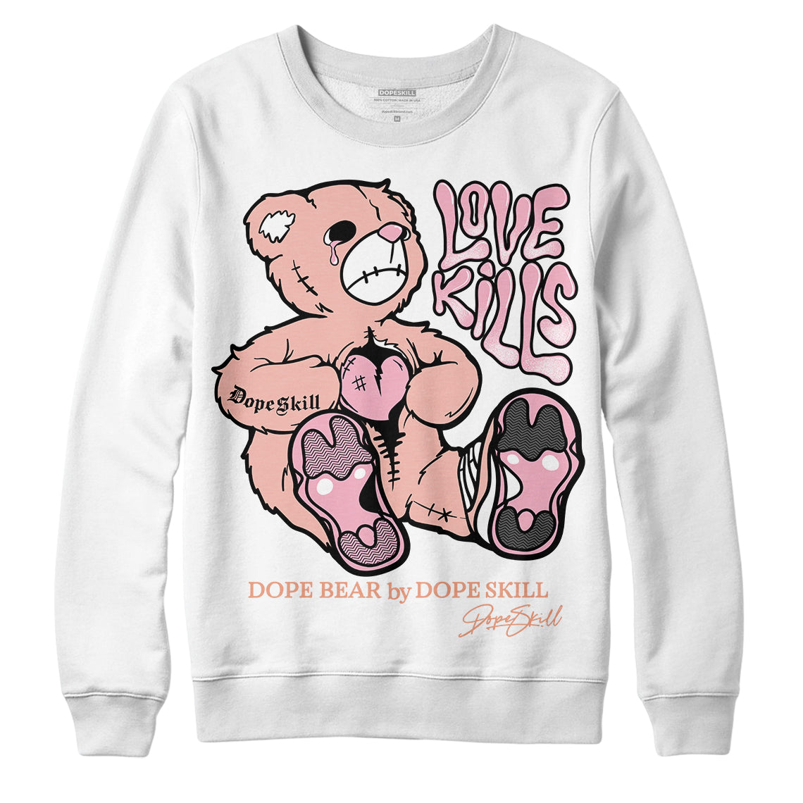 Legend Pink 11s superstreetwear Sweatshirt Love Kills Graphic