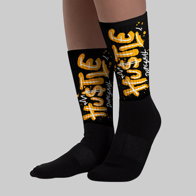 Black Taxi 12s superstreetwear Sublimated Socks Hustle Graphic