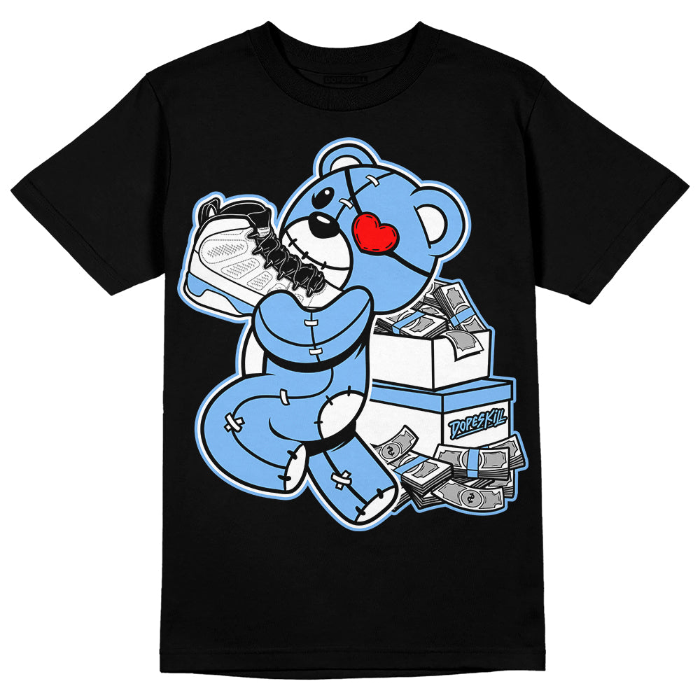 Powder Blue 9s superstreetwear T-Shirt Bear Steals Sneaker Graphic