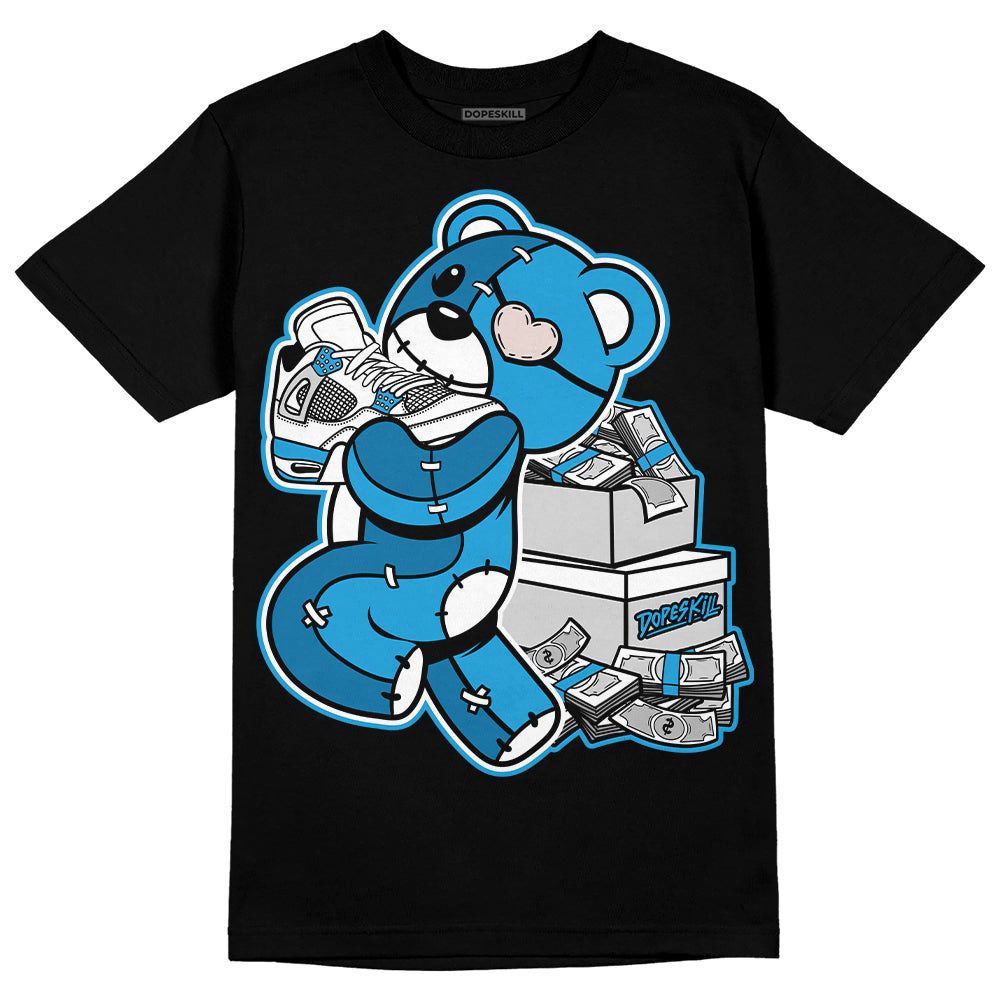 Military Blue 4s superstreetwear T-Shirt Bear Steals Sneaker Graphic