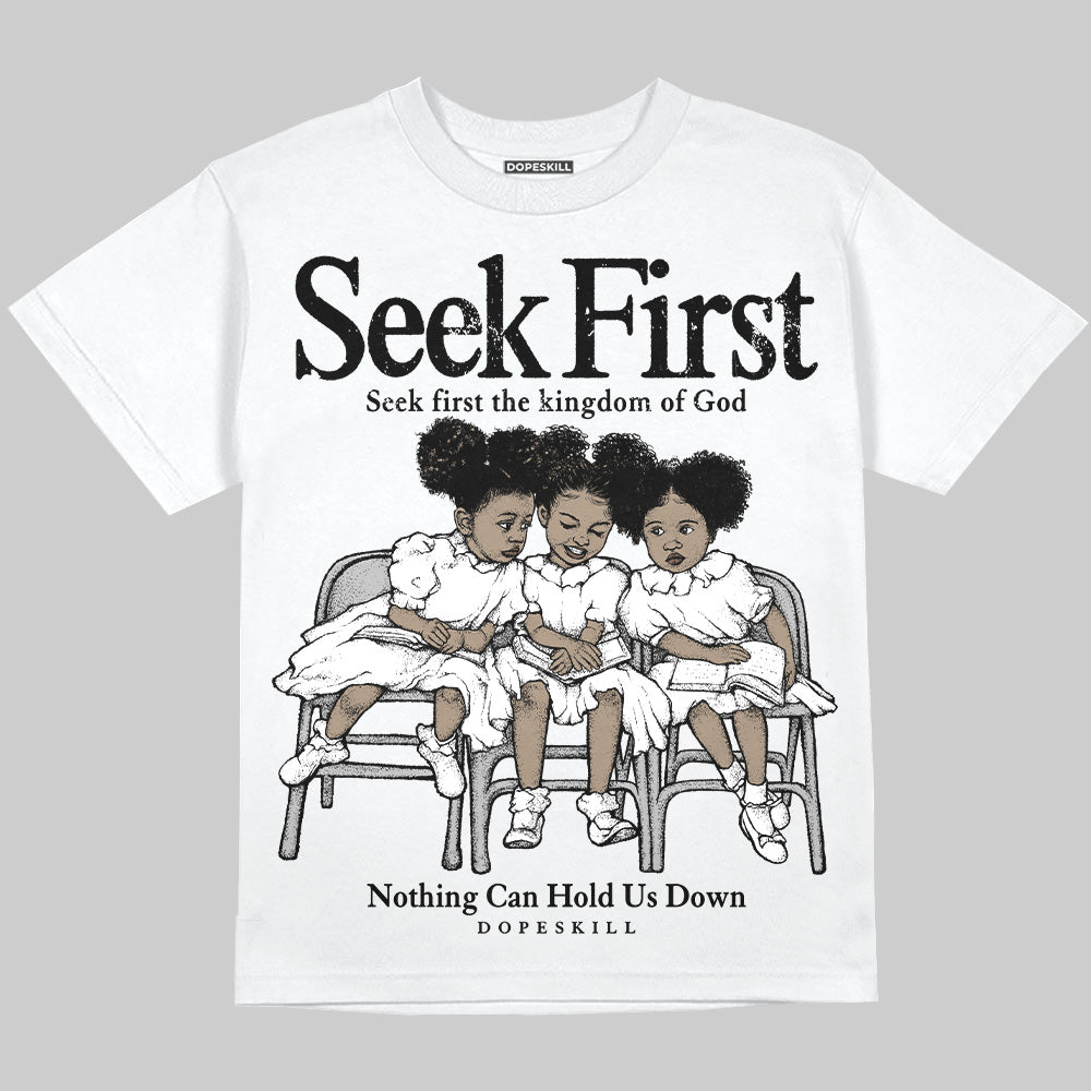 Black and White Collection superstreetwear Oversize Print T-Shirt New Seek First Graphic