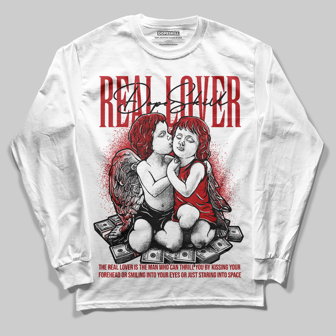Flu Game 12s superstreetwear Long Sleeve T-Shirt Real Lover Graphic