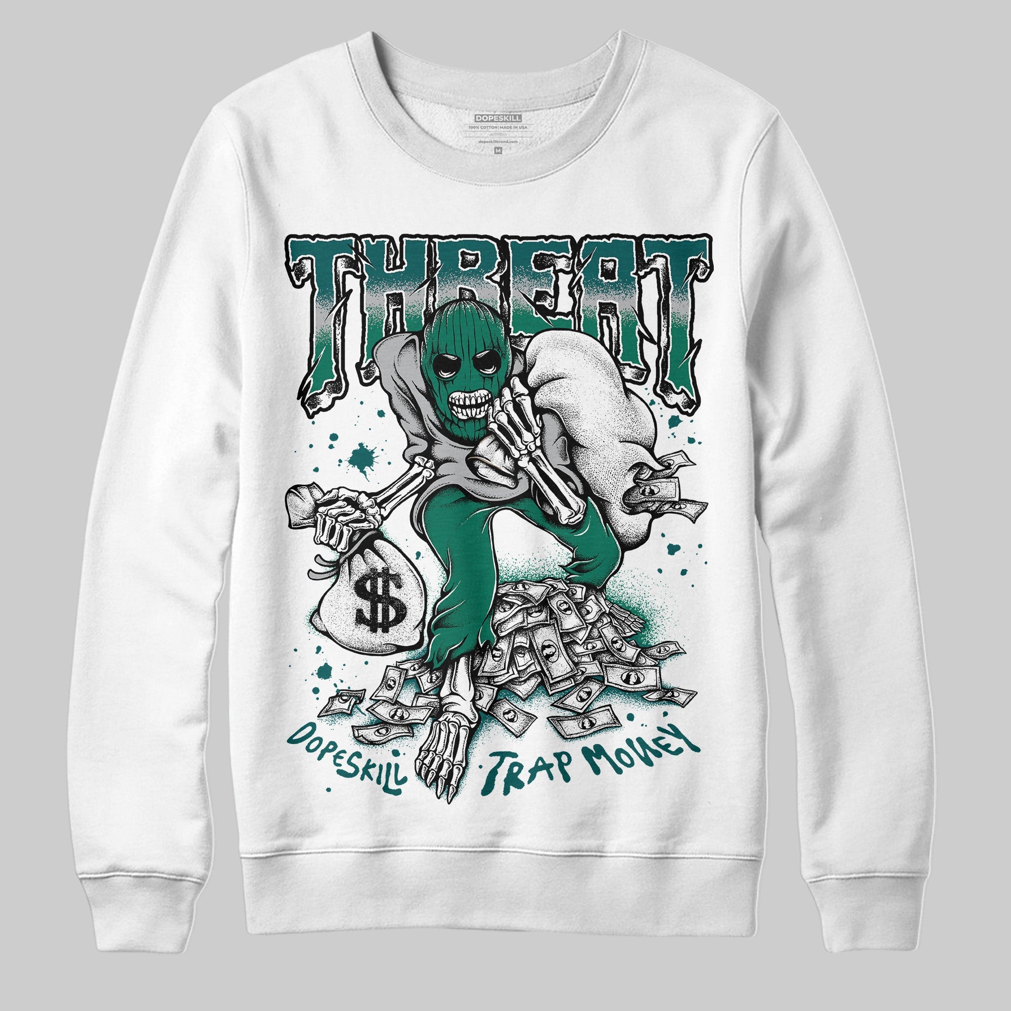 Gel 1130 White Dark Neptune superstreetwear Sweatshirt Threat Graphic