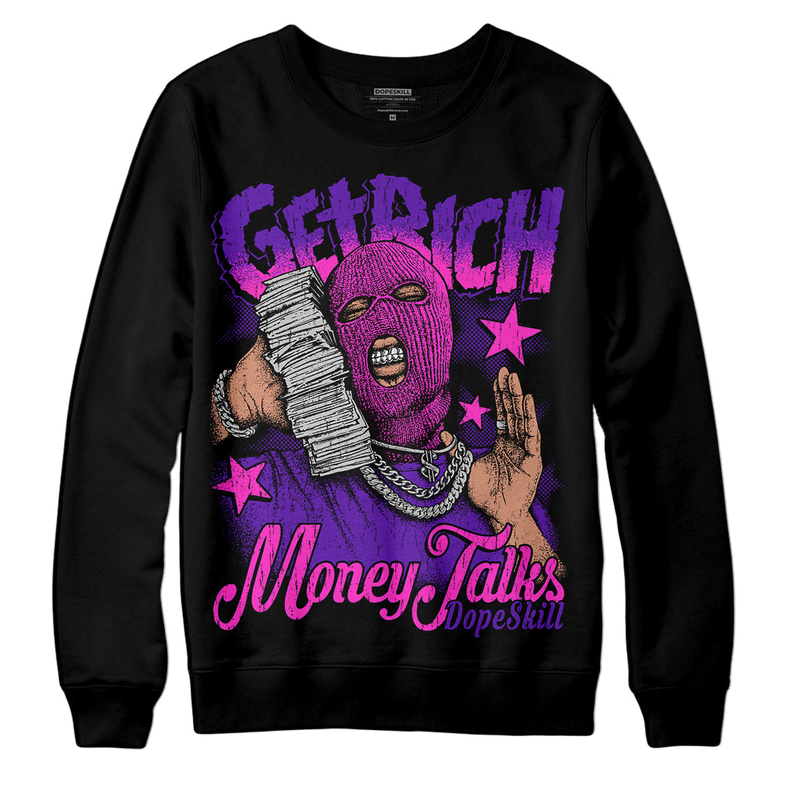 Court Purple 13s superstreetwear Sweatshirt Get Rich Graphic