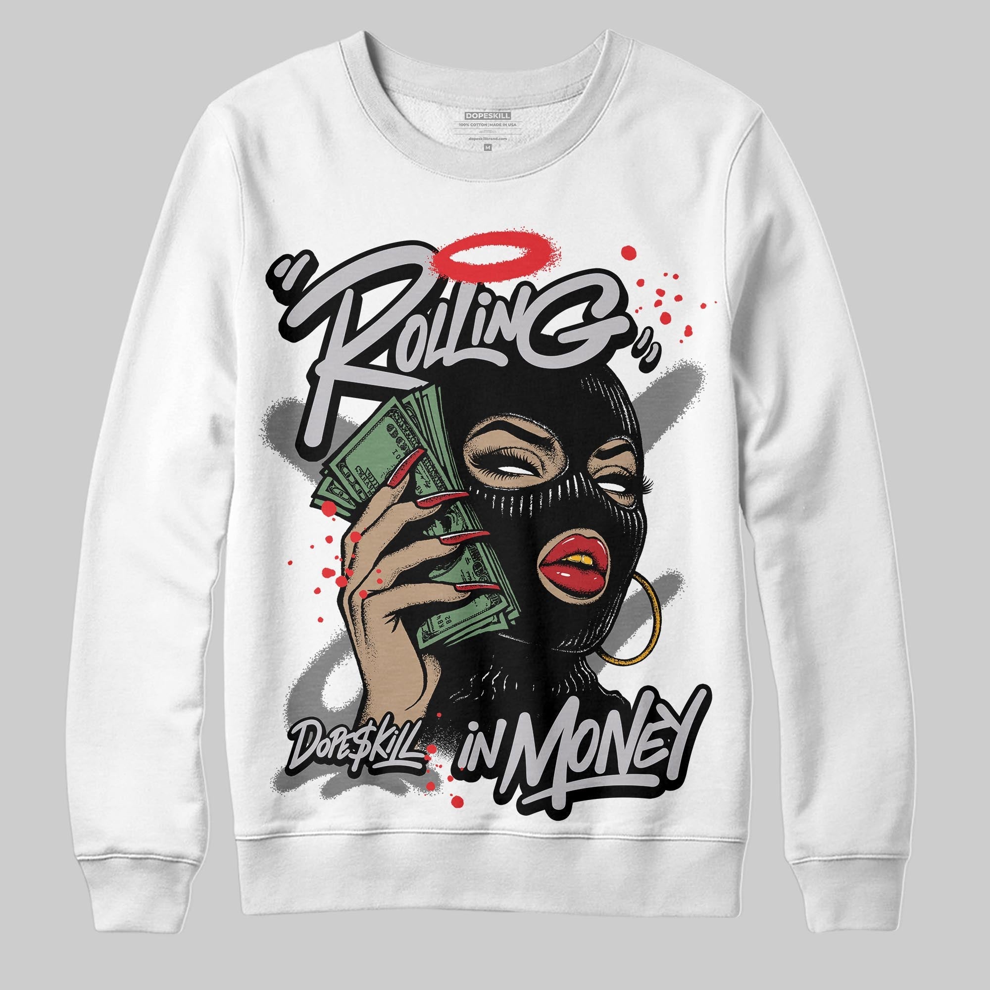 Grey Collection superstreetwear Sweatshirt Rolling in Money Graphic