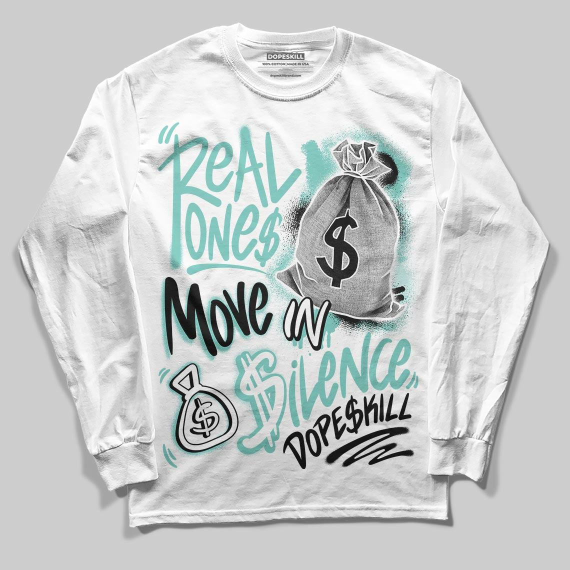 Igloo 11s superstreetwear Long Sleeve T-Shirt Real Ones Move In Silence Graphic