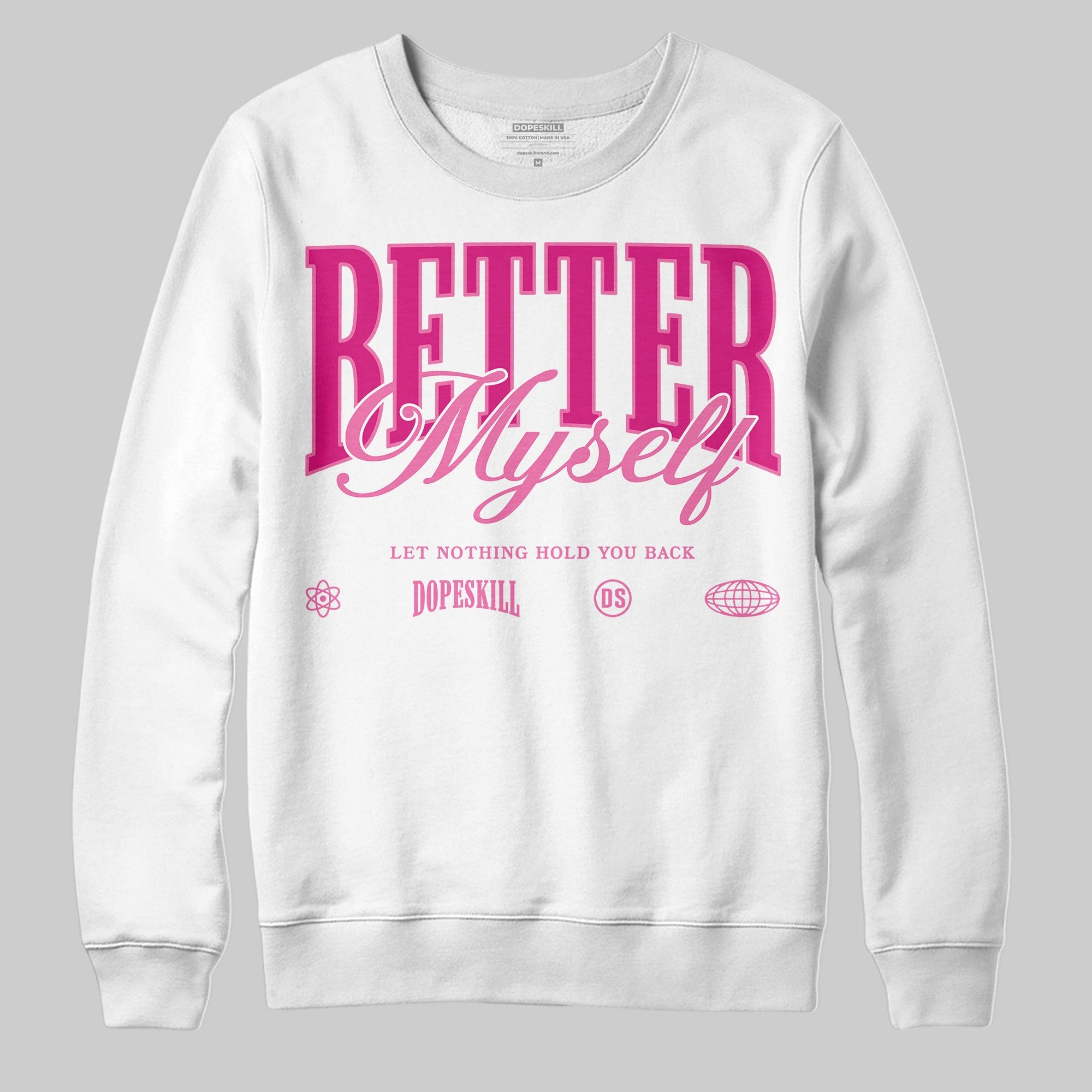 Rick RO Pink Leather Sneakers superstreetwear Sweatshirt Better Myself Graphic