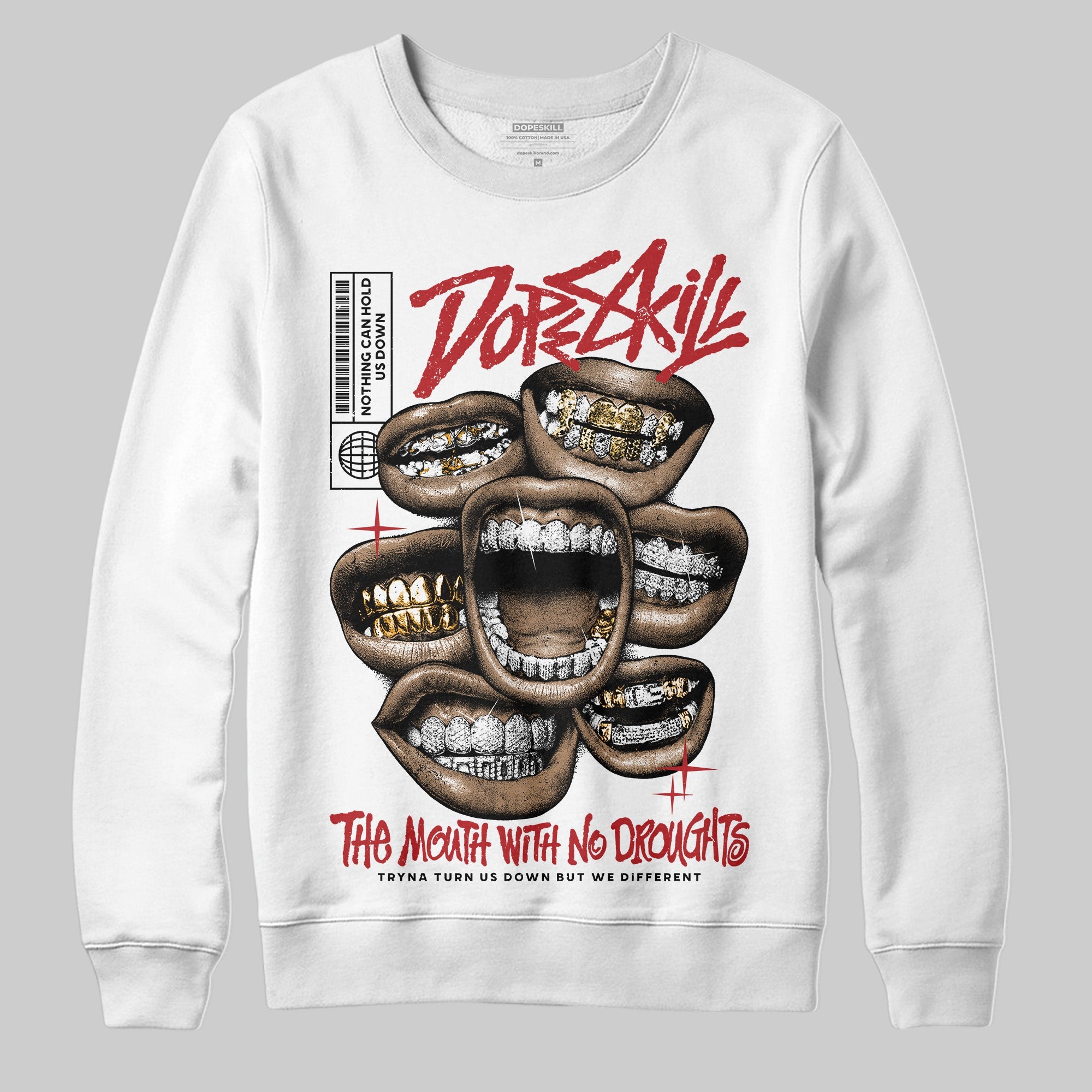 Flu Game 12s superstreetwear Sweatshirt The Mouth With No Droughts Graphic