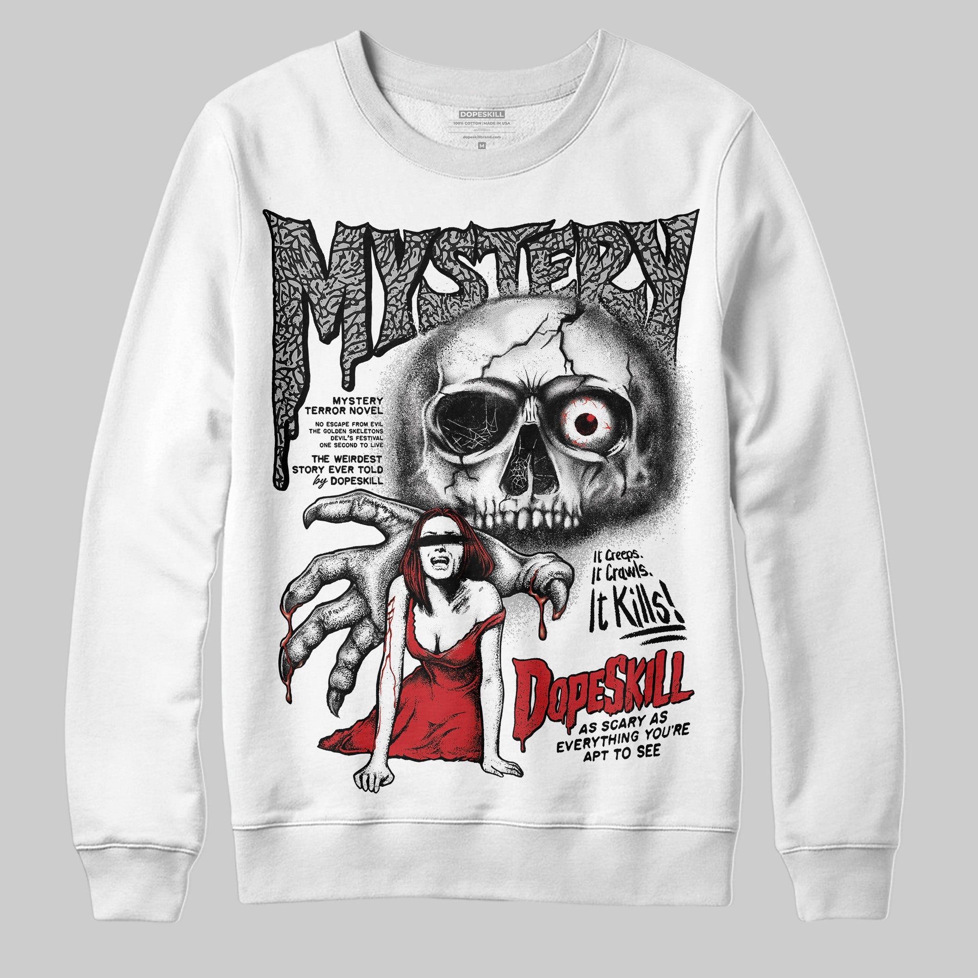 Black Cement 3s superstreetwear Sweatshirt Mystery Ghostly Grasp Graphic