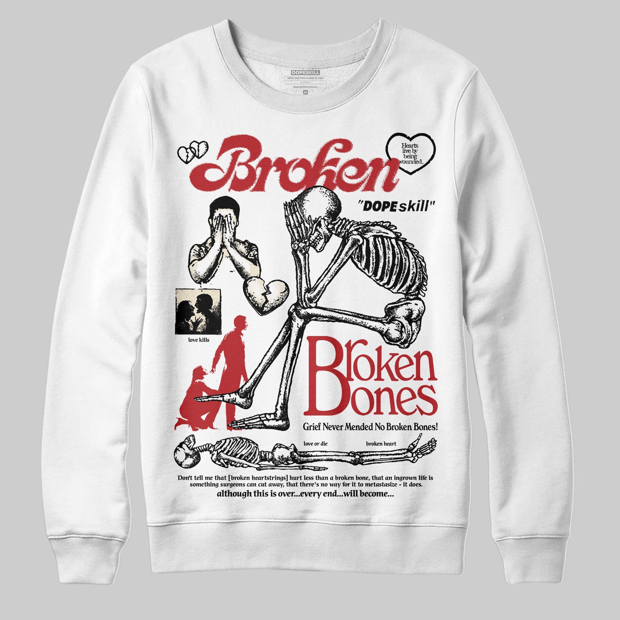 Black Toe Reimagined 1s superstreetwear Sweatshirt Broken Bones Graphic
