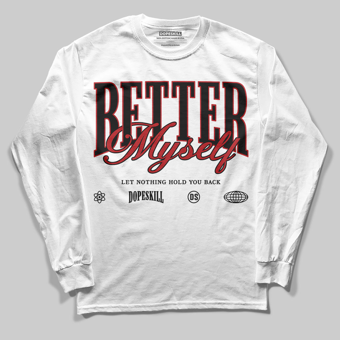 Flu Game 12s superstreetwear Long Sleeve T-Shirt Better Myself Graphic