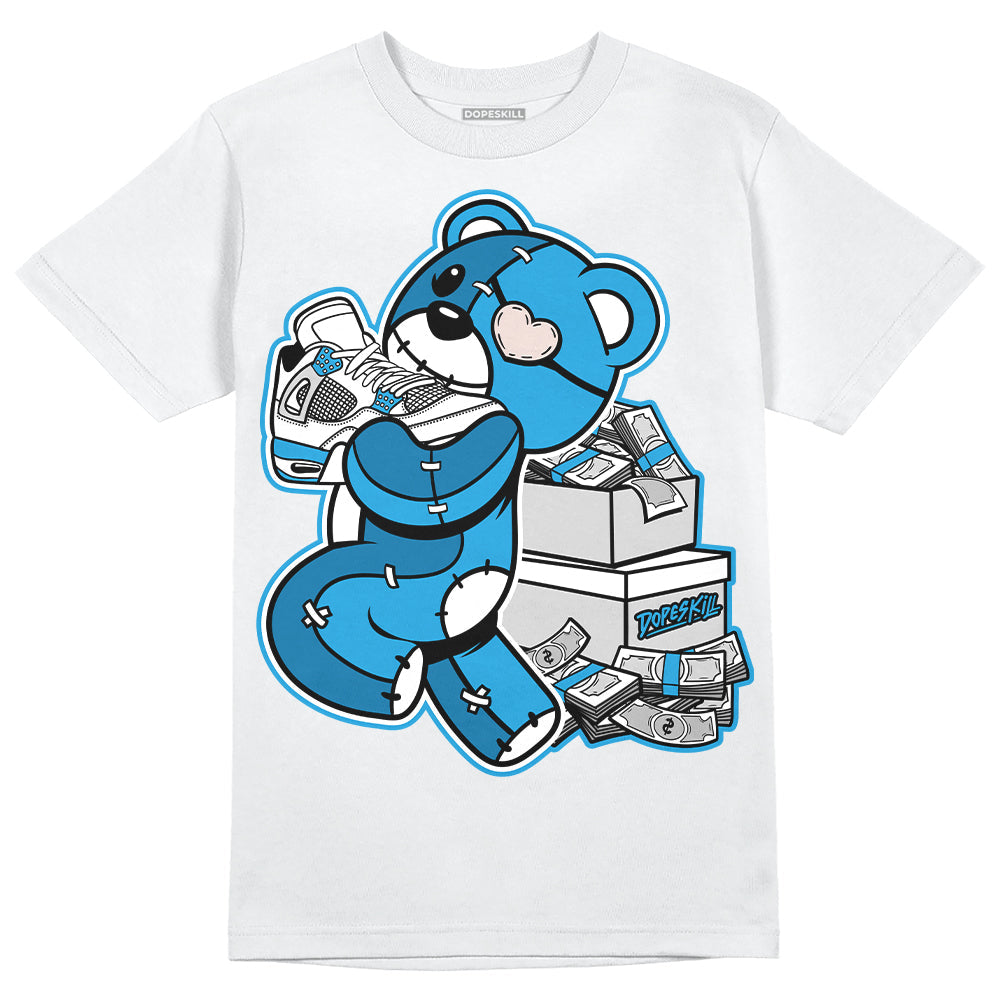 Military Blue 4s superstreetwear T-Shirt Bear Steals Sneaker Graphic