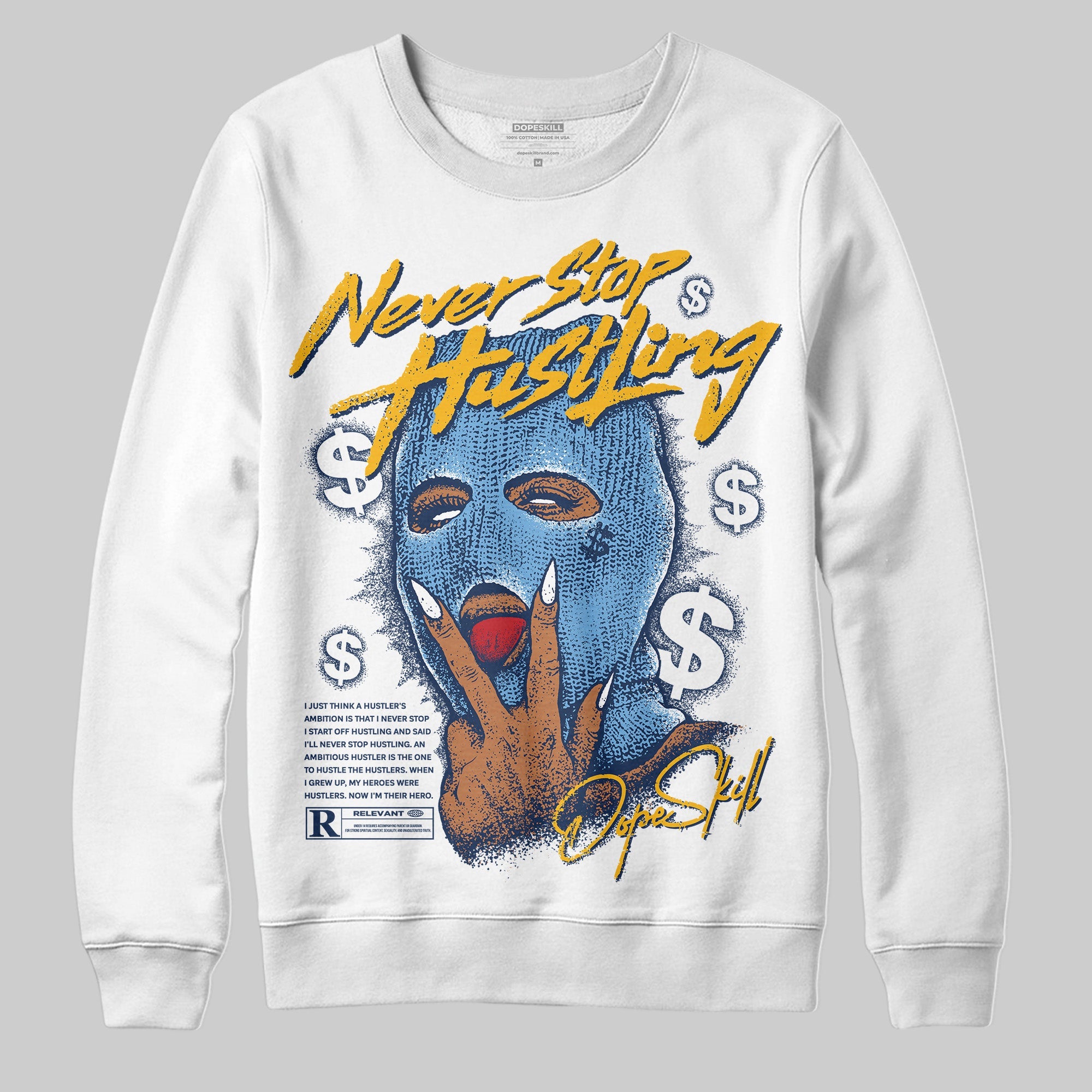 Retro Dunk From Above 4s superstreetwear Sweatshirt Never Stop Hustling Graphic