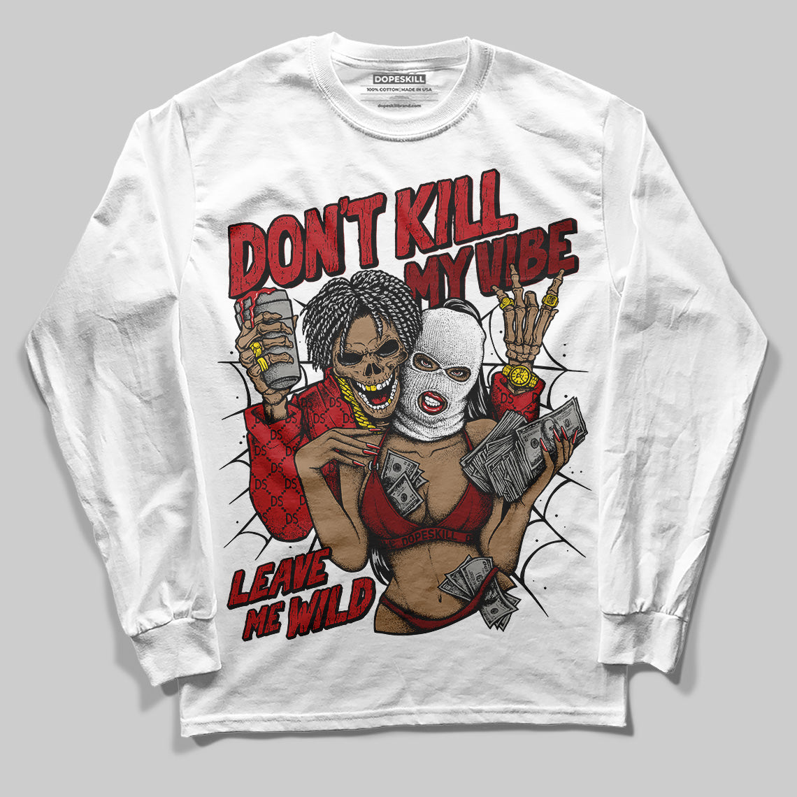 Flu Game 12s superstreetwear Long Sleeve T-Shirt Don't Kill My Vibe Graphic