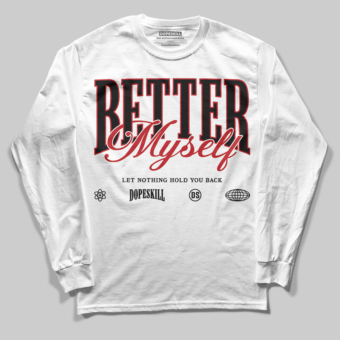 Bred Velvet 11s superstreetwear Long Sleeve T-Shirt Better Myself Graphic