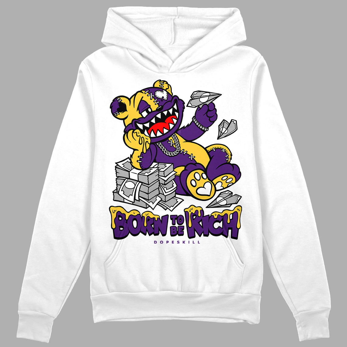 Field Purple 12s superstreetwear Hoodie Sweatshirt Born To Be Rich Graphic