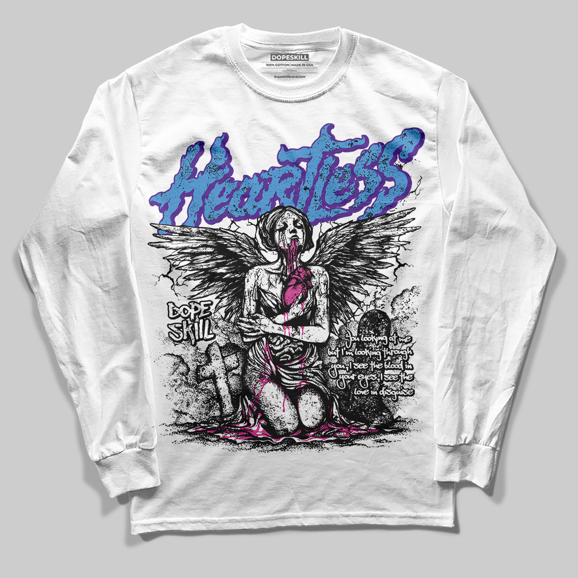 PURPLE Collection superstreetwear Long Sleeve T-Shirt Heartless Graphic