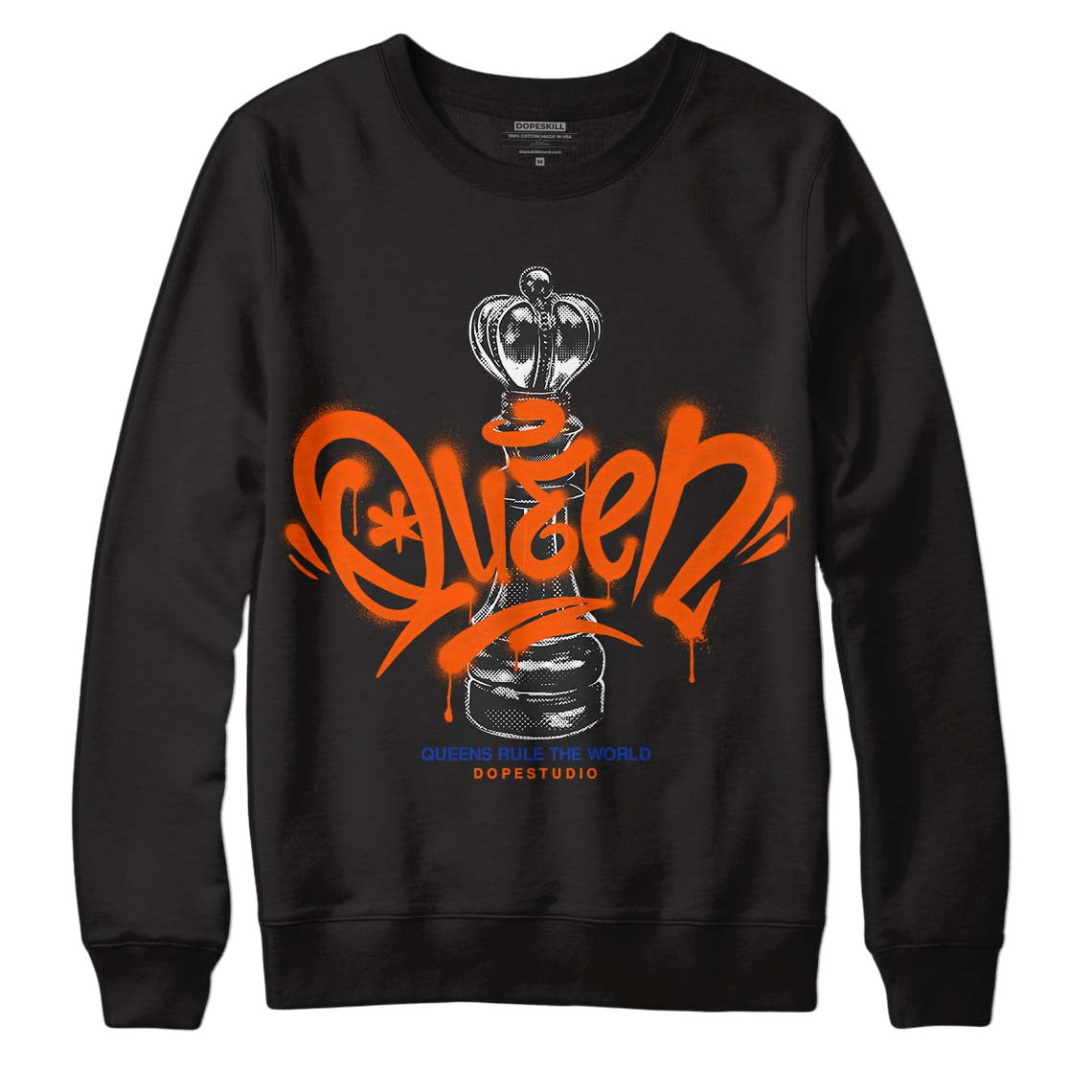 Dunk Low Futura Orange Blaze superstreetwear Sweatshirt Queen Chess Graphic