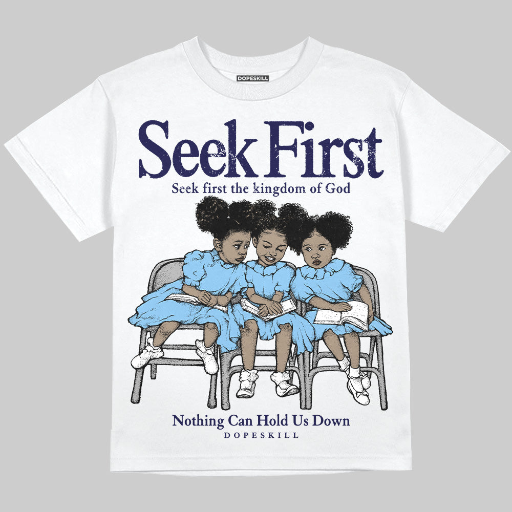University Blue Collection superstreetwear Oversize Print T-Shirt New Seek First Graphic