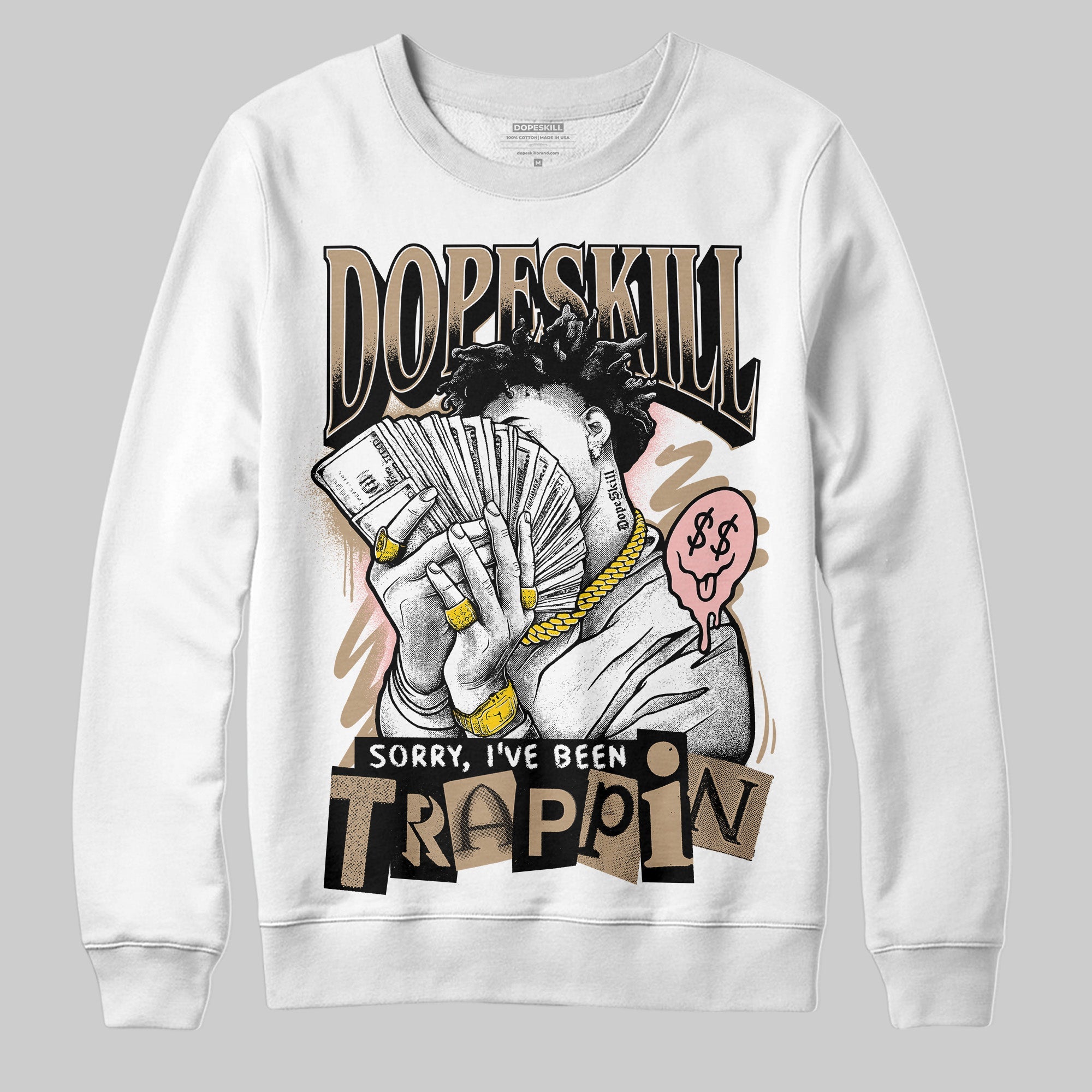 AIR FORCE 1 LINEN superstreetwear Sweatshirt Sorry I've Been Trappin Graphic
