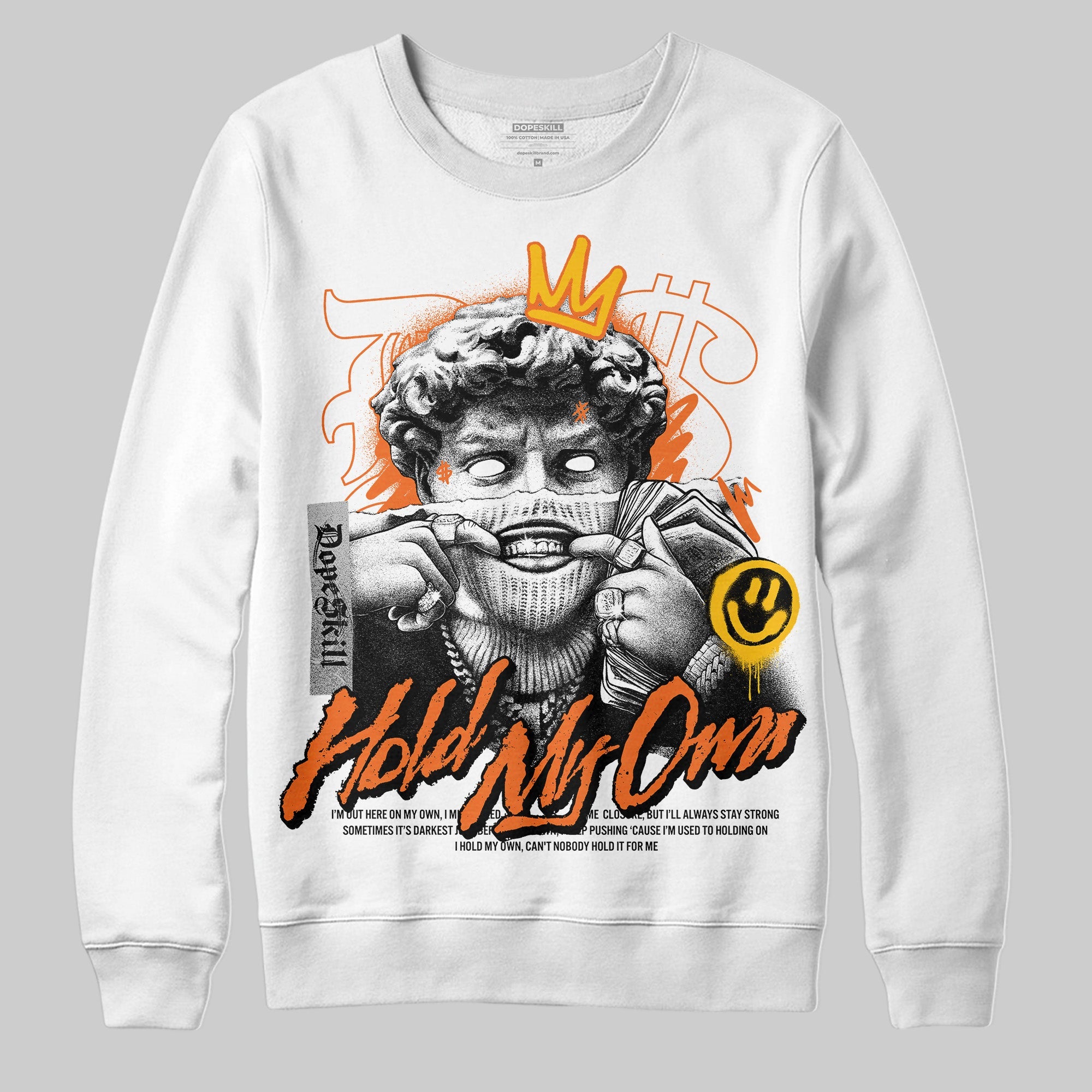 Orange Black White superstreetwear Sweatshirt In My Way Graphic