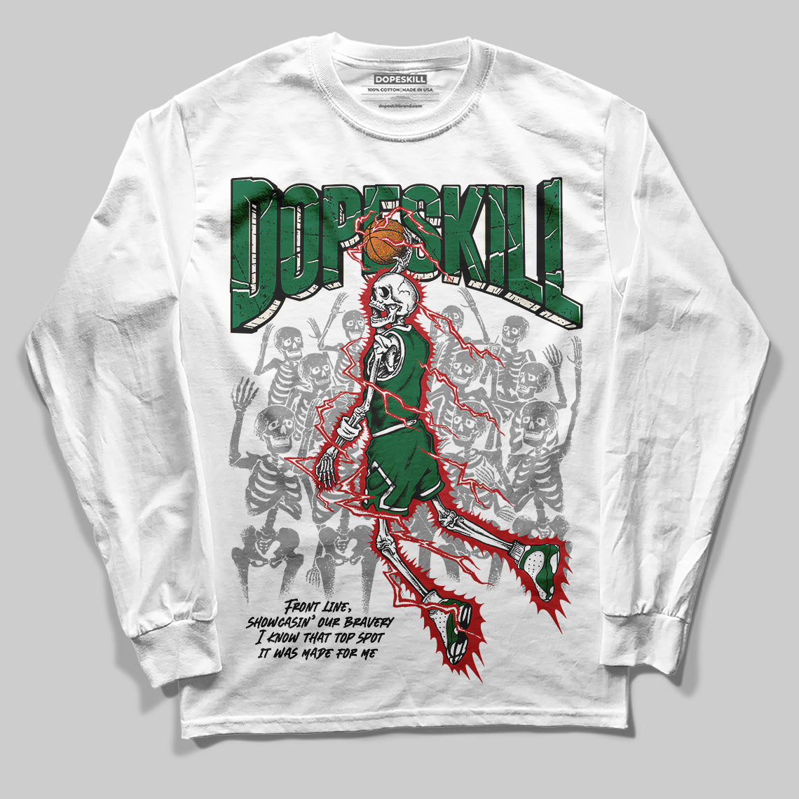 Pine Green 13s superstreetwear Long Sleeve T-Shirt Thunder Dunk Graphic