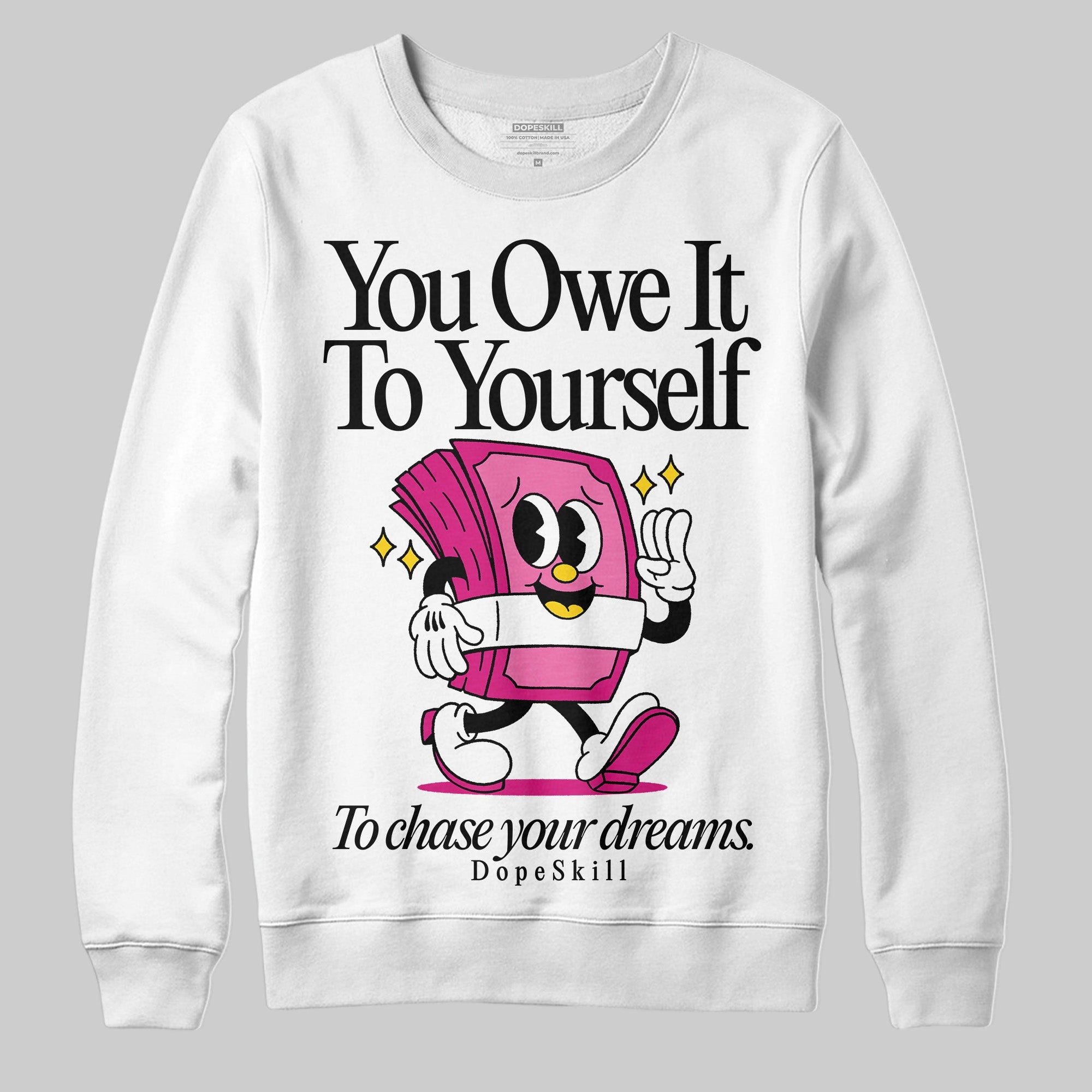 Rick RO Pink Leather Sneakers superstreetwear Sweatshirt Owe It To Yourself Graphic