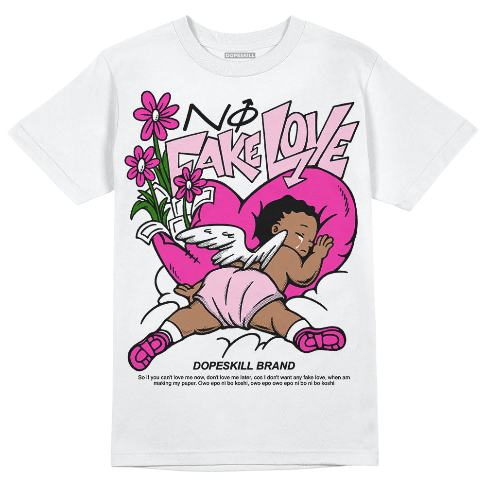 Pink Collection superstreetwear T-Shirt No Fake Love Graphic