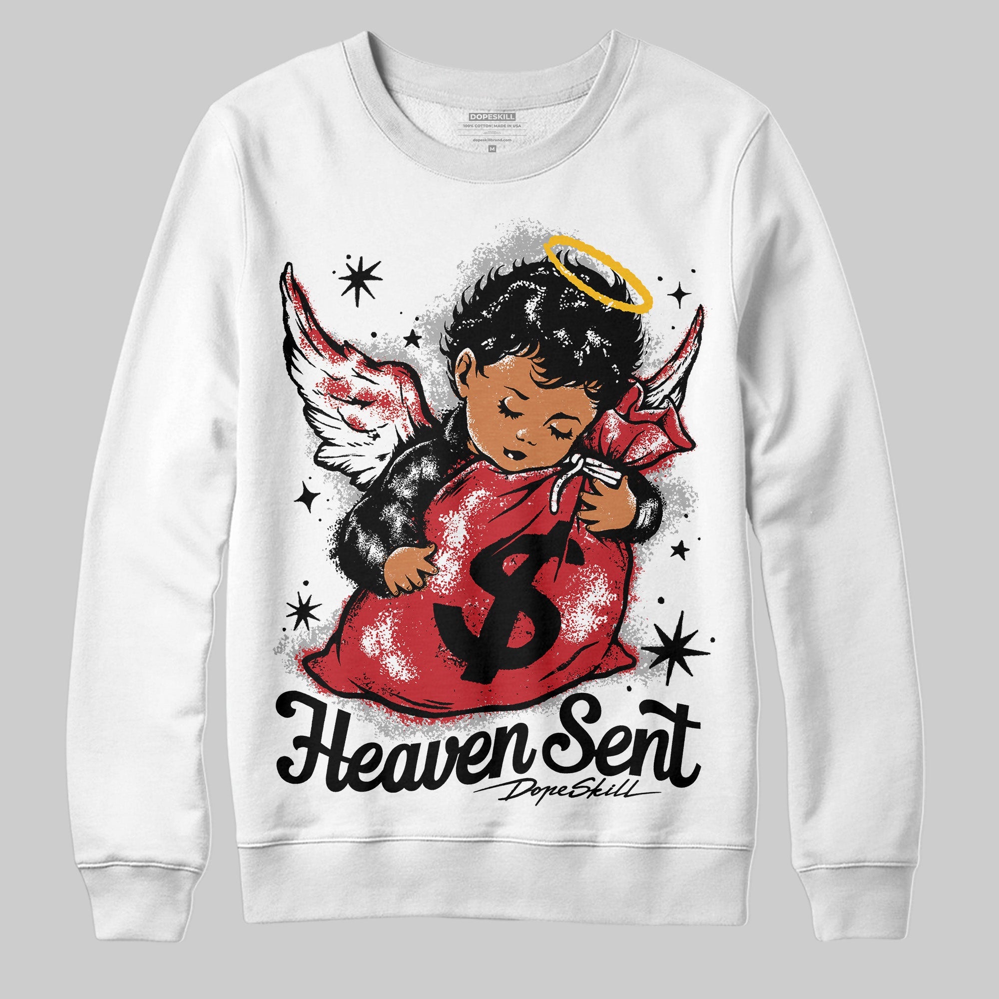 Bred Velvet 11s superstreetwear Sweatshirt Heaven Sent Graphic