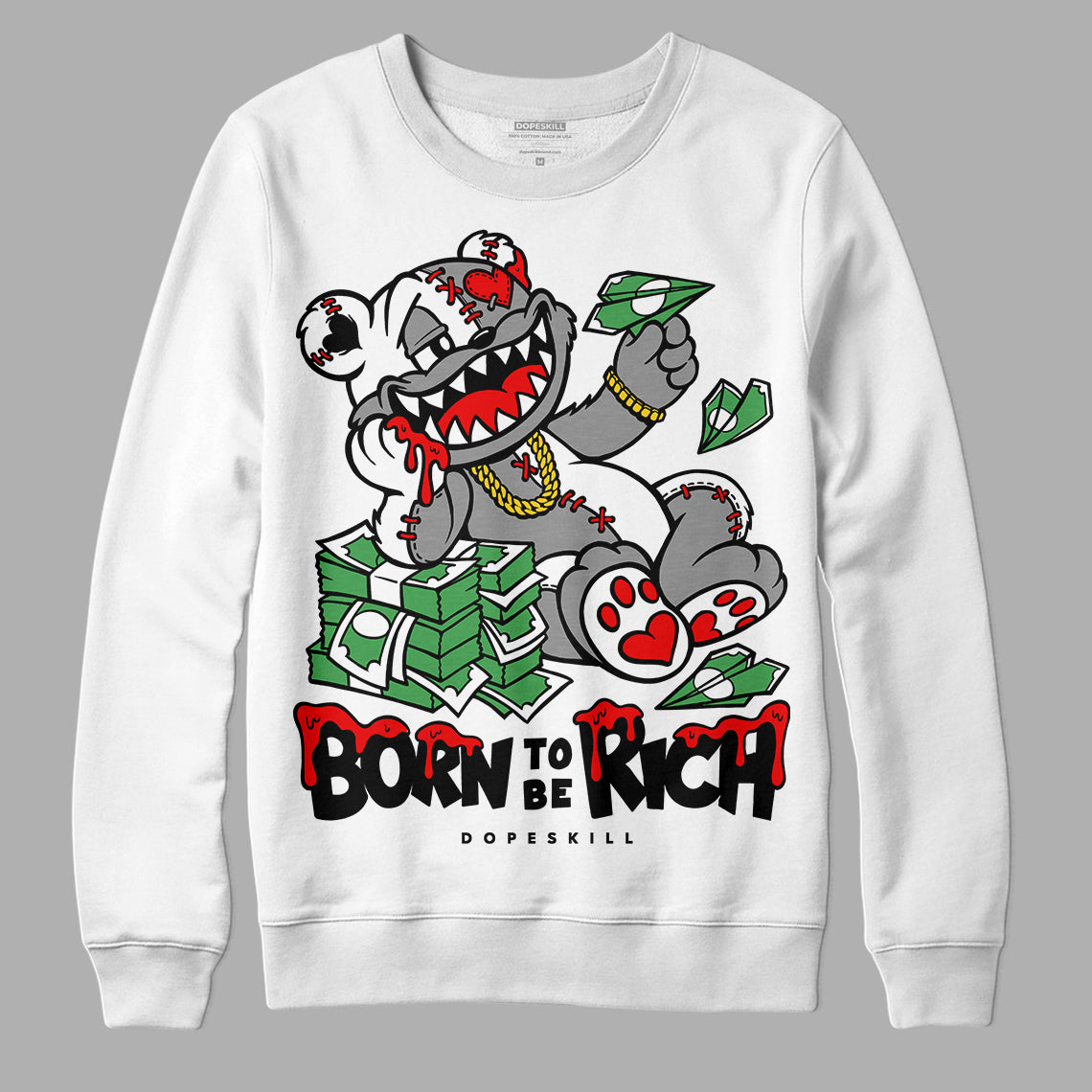 Dunk Panda White Black superstreetwear Sweatshirt Born To Be Rich Graphic