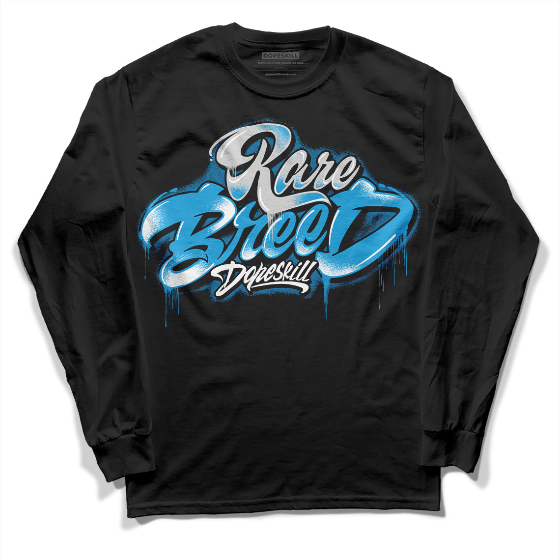 Military Blue 4s superstreetwear Long Sleeve T-Shirt Rare Breed Type Graphic