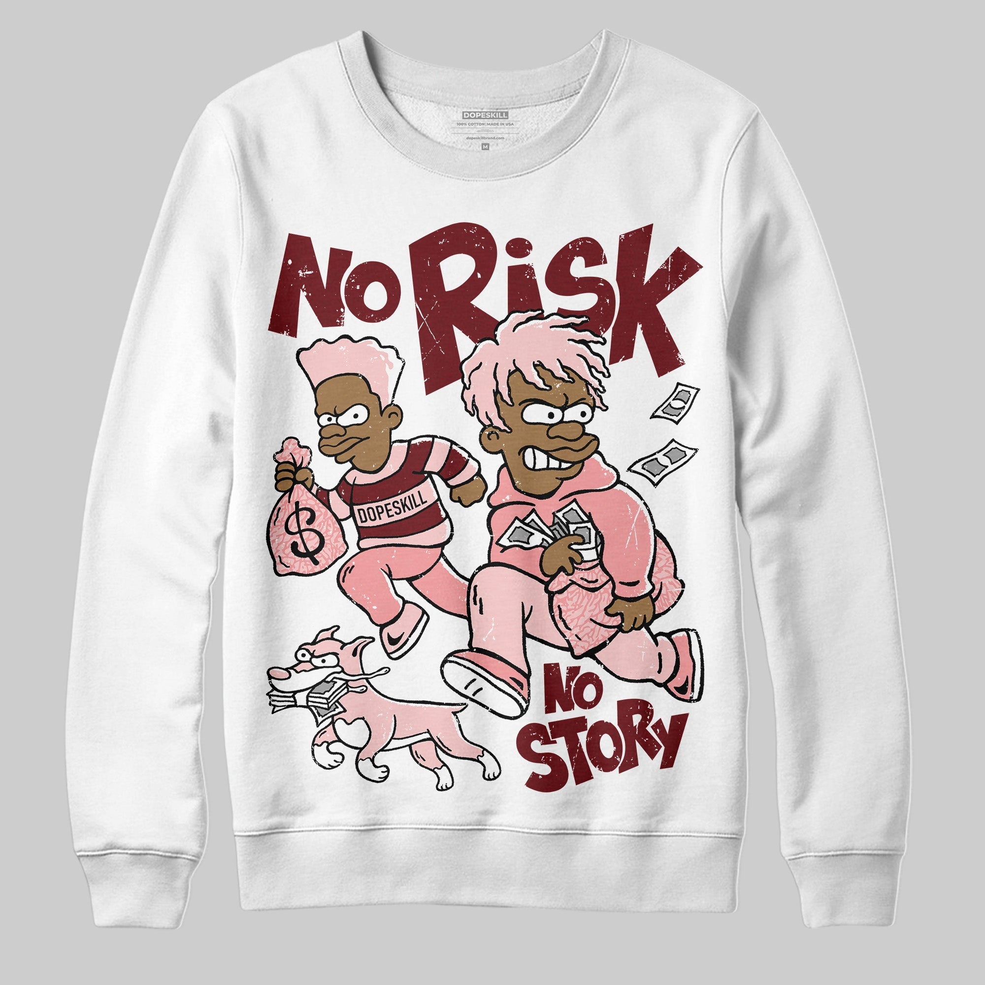 VALENTINE'S Day 3s superstreetwear Sweatshirt No Risk No Story Graphic